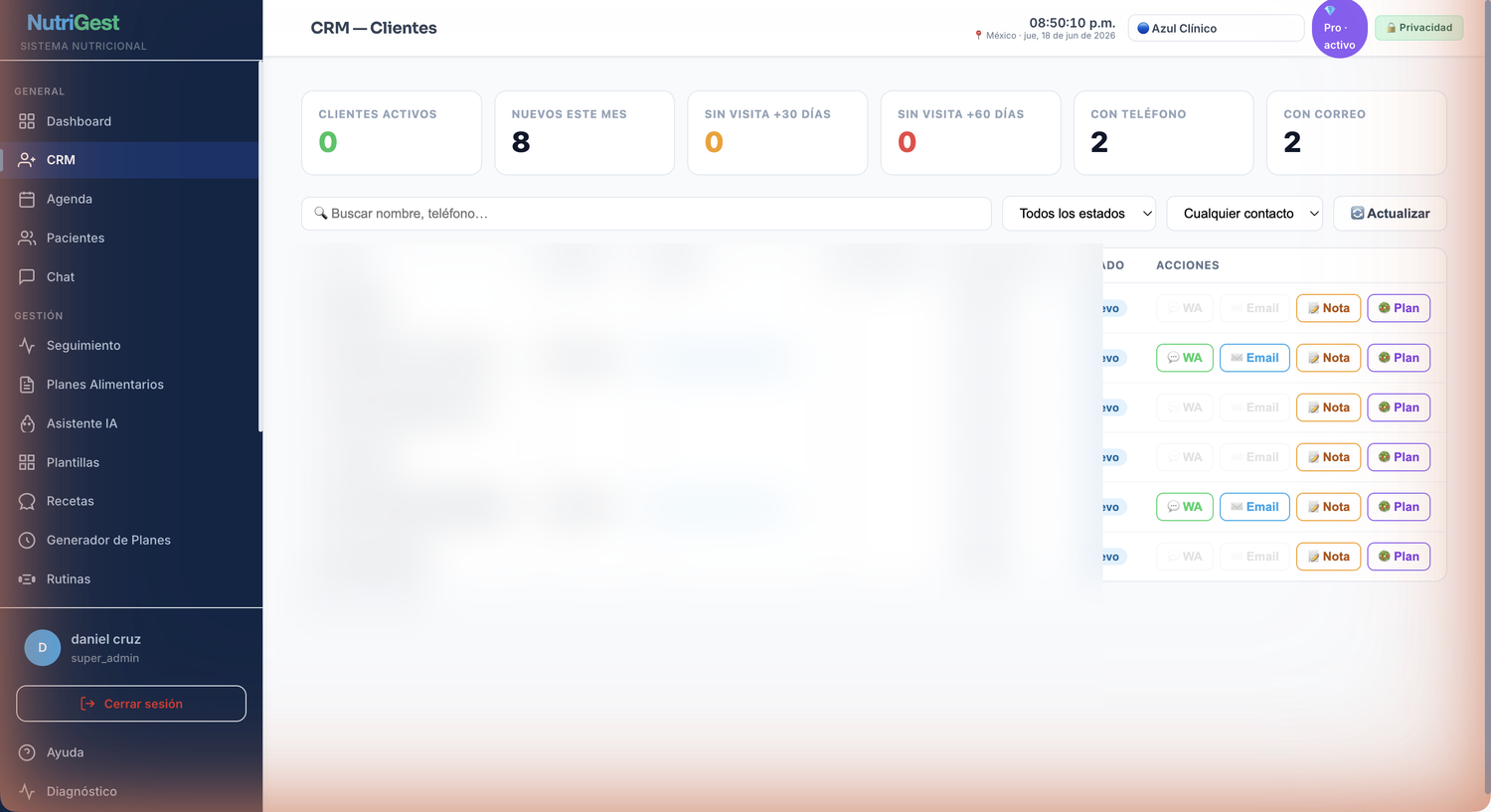 CRM de NutriGest