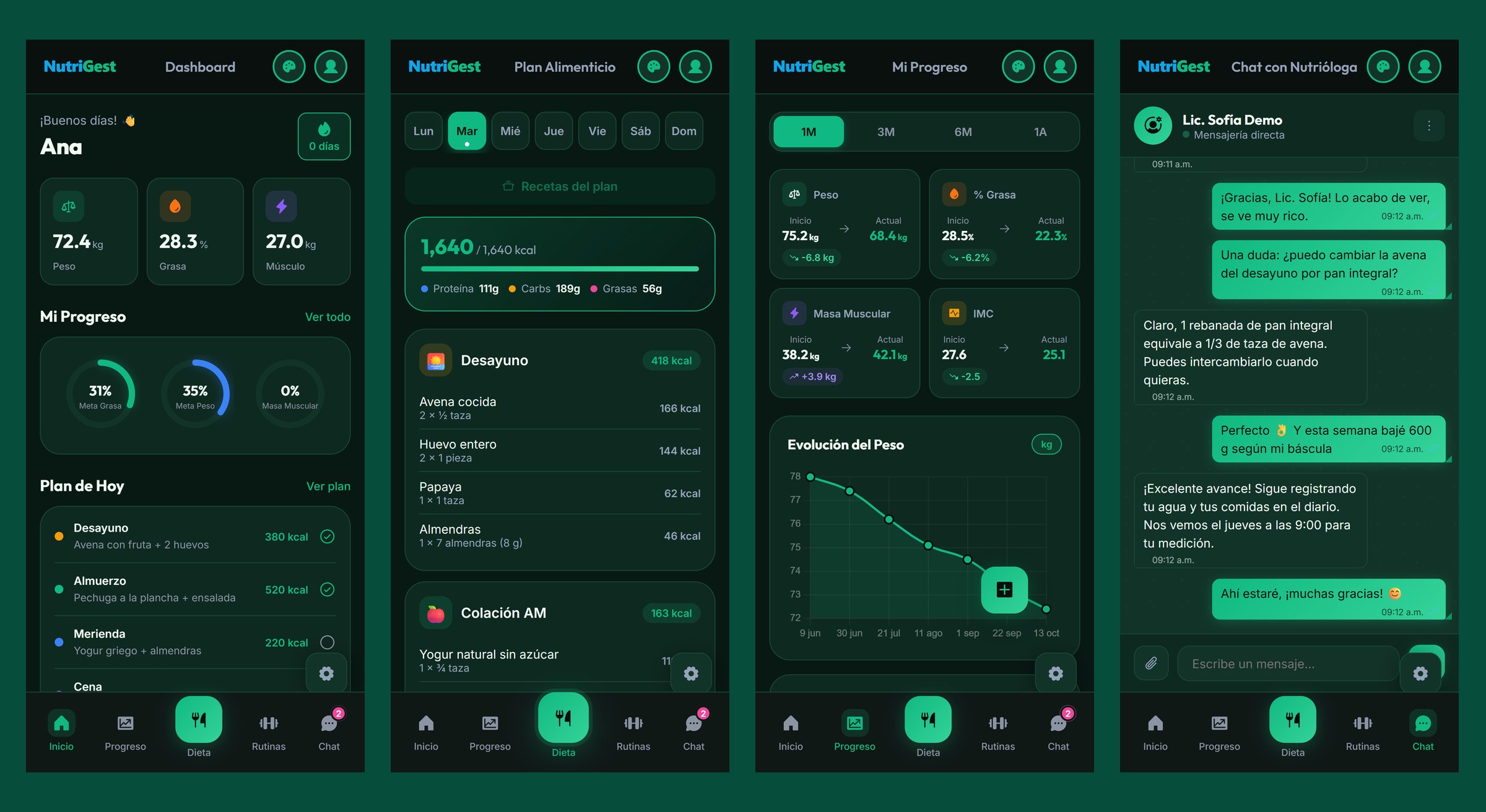 App del paciente de NutriGest